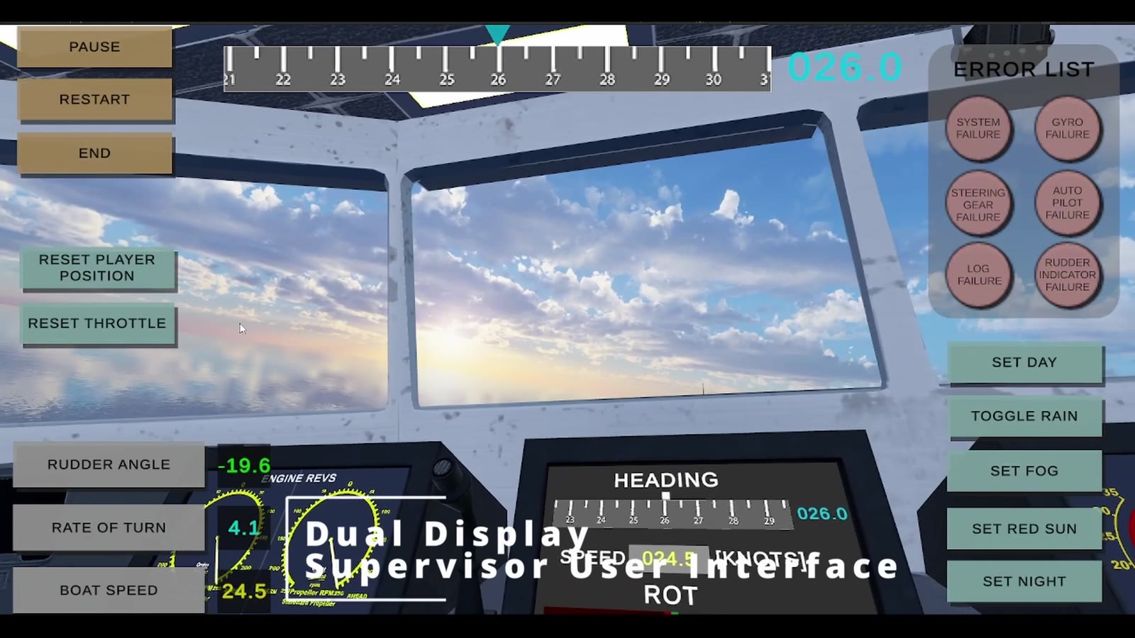 Helmsman Simulator bridge interface